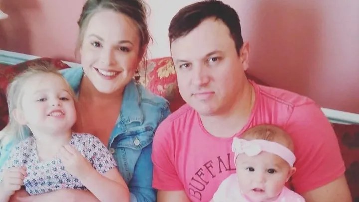 Brittany McKinney, her husband and their 2 children
